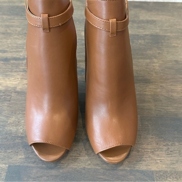 MICHAEL Michael Kors Lawson Open Toe Leather Bootie Brown - Picture 7 of 10